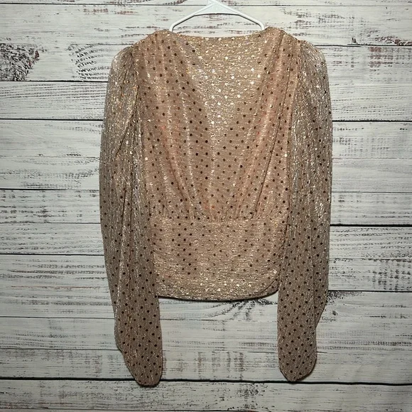 For Love and Lemons La Villette Blouse in Champagne Size XS - Picture 15 of 16